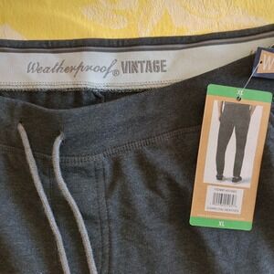 Men Joggers XL Gray Weatherproof Vintage Slim Tapered Fit Sweatpant with Pockets